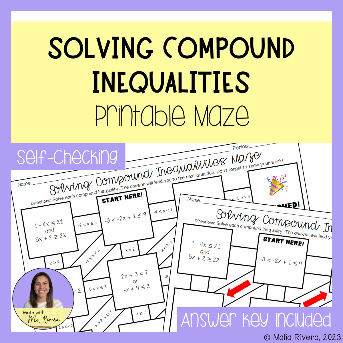 Solving Compound Inequalities Maze Worksheet Made By Teachers Solving Compound Inequalities Maze Worksheet Made By Teachers