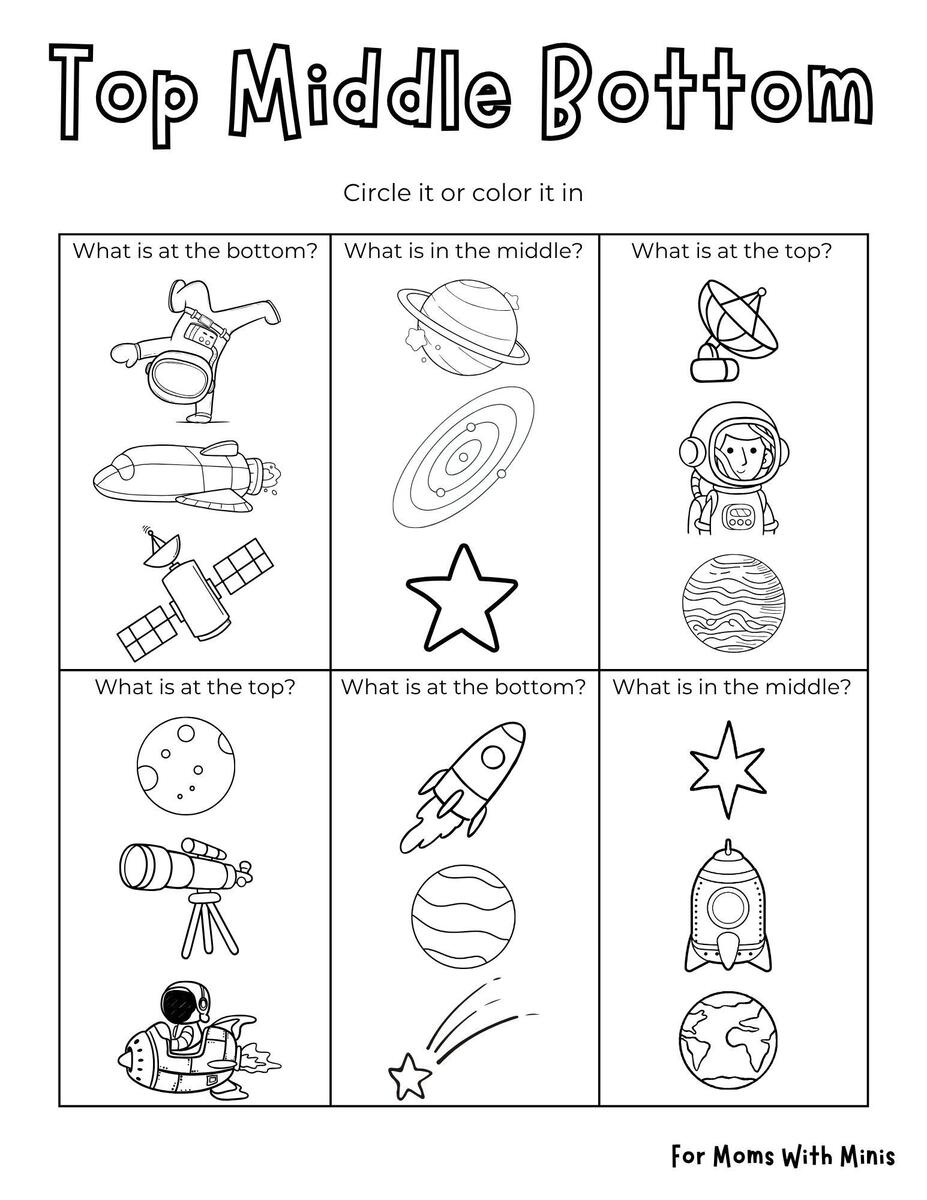 Space Themed Top Middle Bottom Circus Themed Top Middle Bottom
