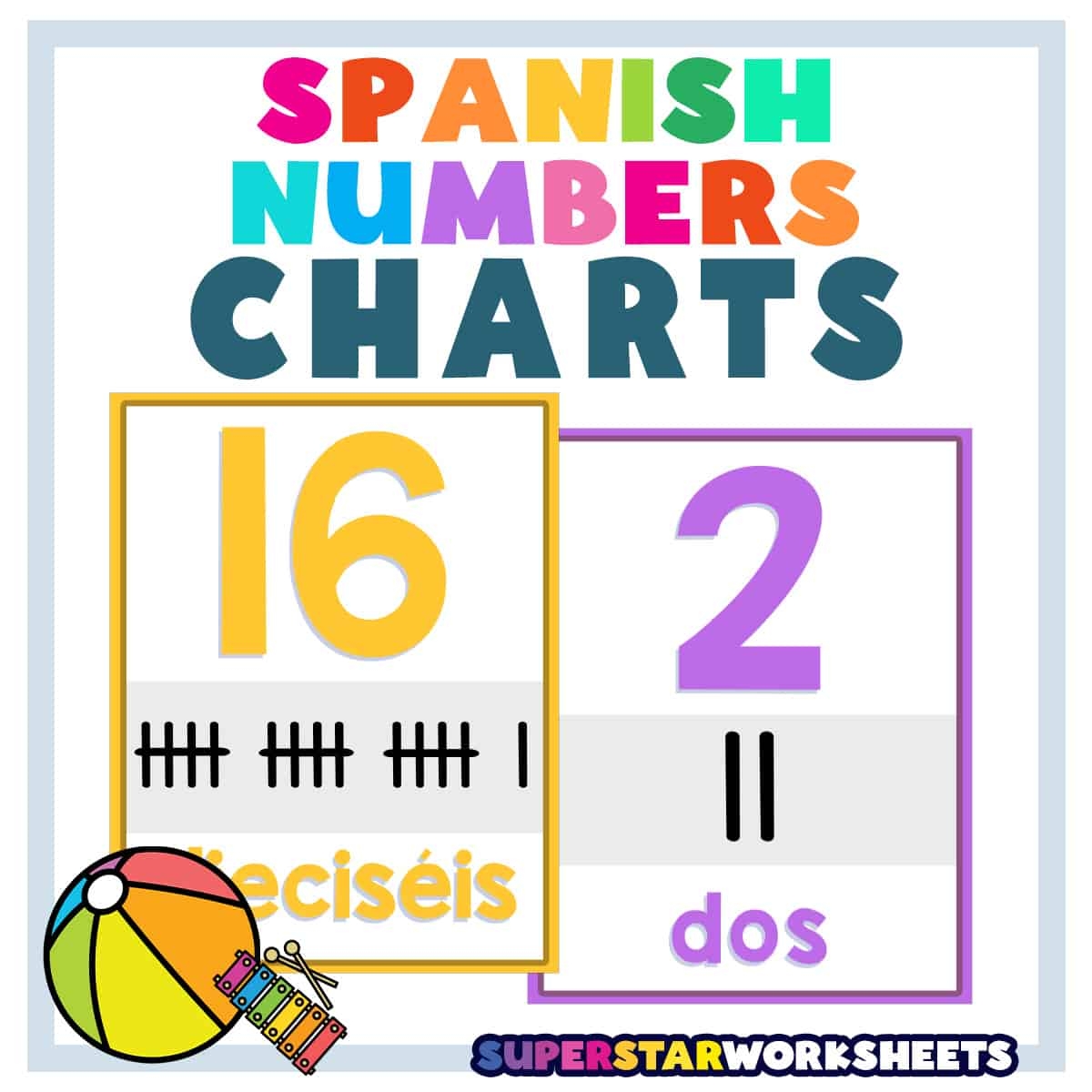 Spanish Numbers Superstar Worksheets Spanish Numbers Superstar Worksheets