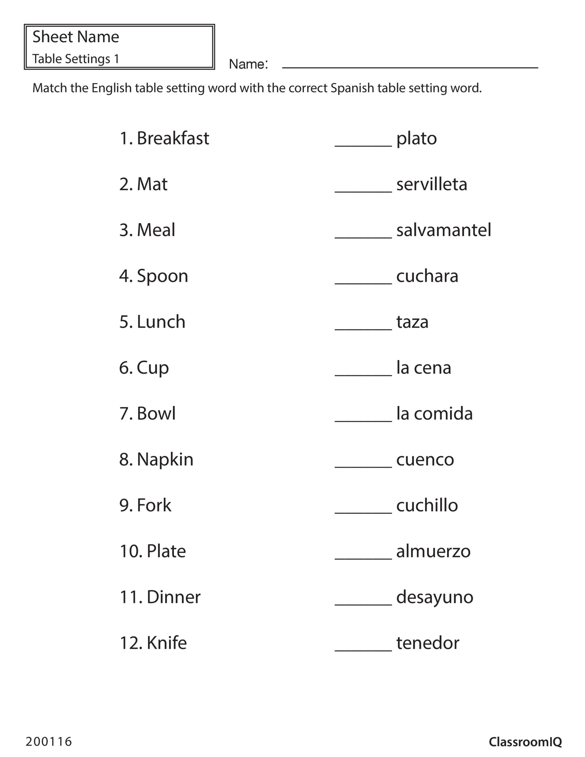 Spanish To English Worksheets Interactive Language Learning Resources Spanish To English Worksheets Interactive Language Learning Resources