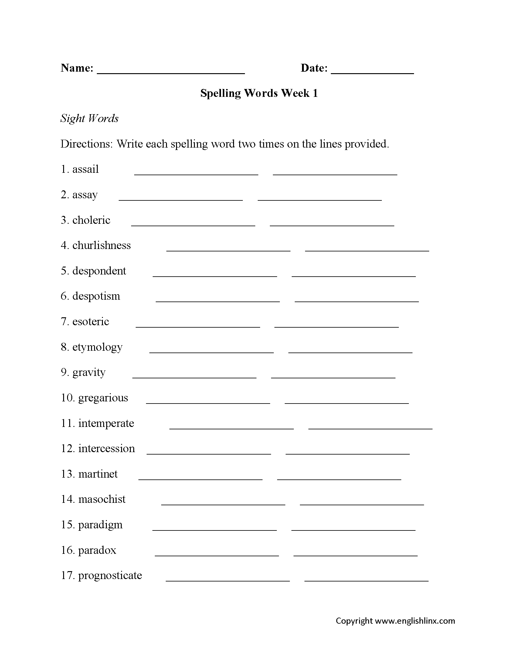 Spelling Worksheets Free Printable Spelling Practice By Grade 15 7th Grade Spelling Words Worksheets Free PDF At Worksheeto