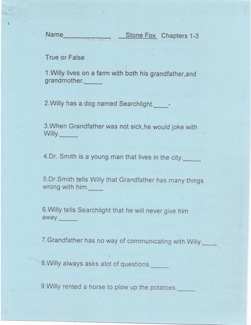 Stone Fox LoveToTeach