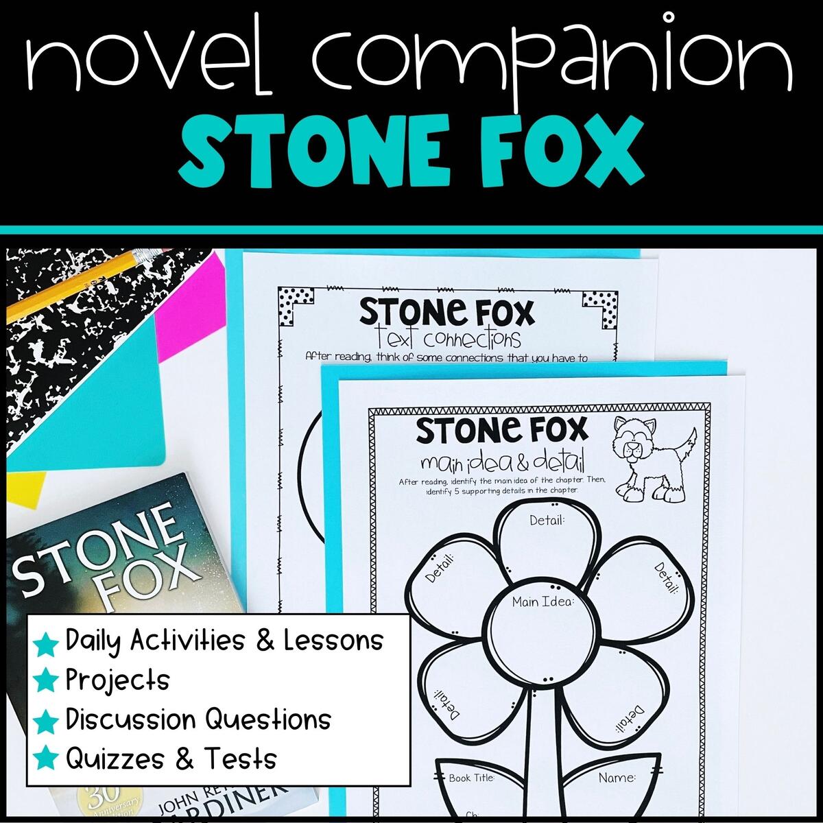 Stone Fox Activities The Friendly Teacher