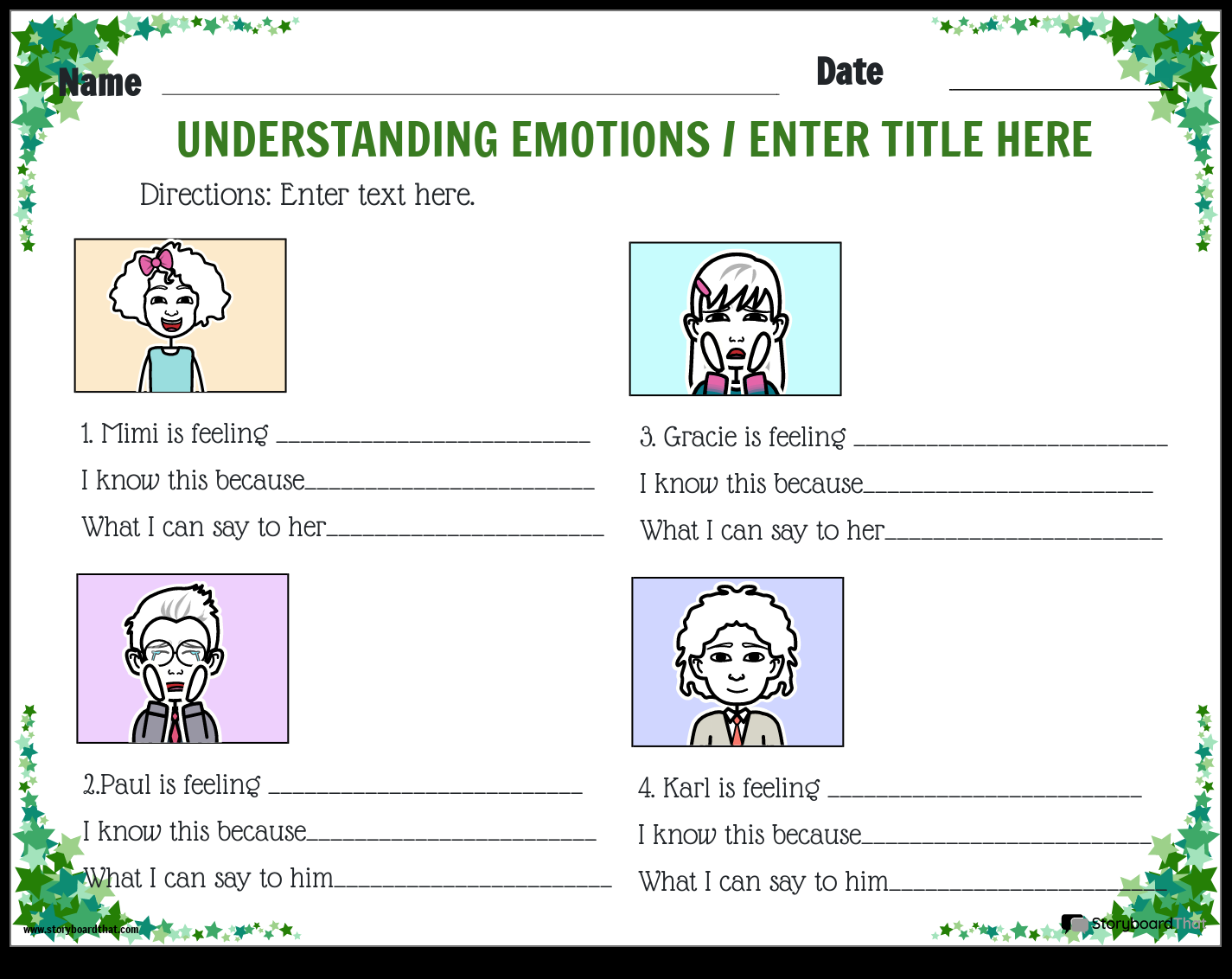 Storyboard That Communication Worksheets For Education