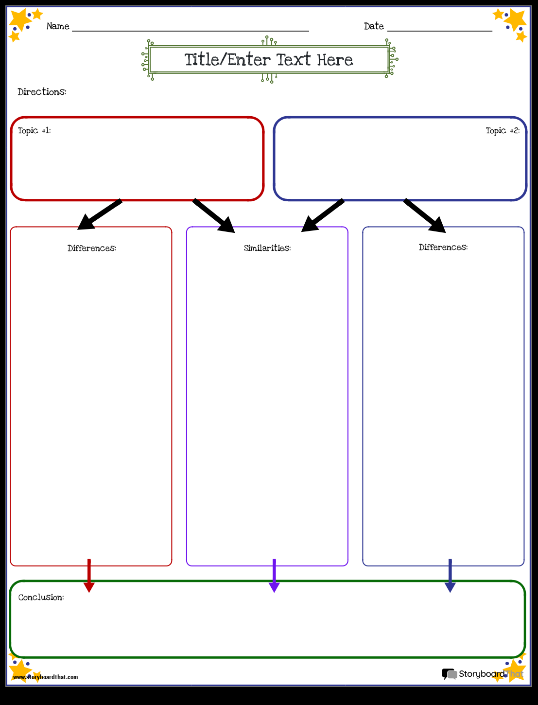 Storyboard That Compare And Contrast Worksheet Templates Storyboard That Compare And Contrast Worksheet Templates