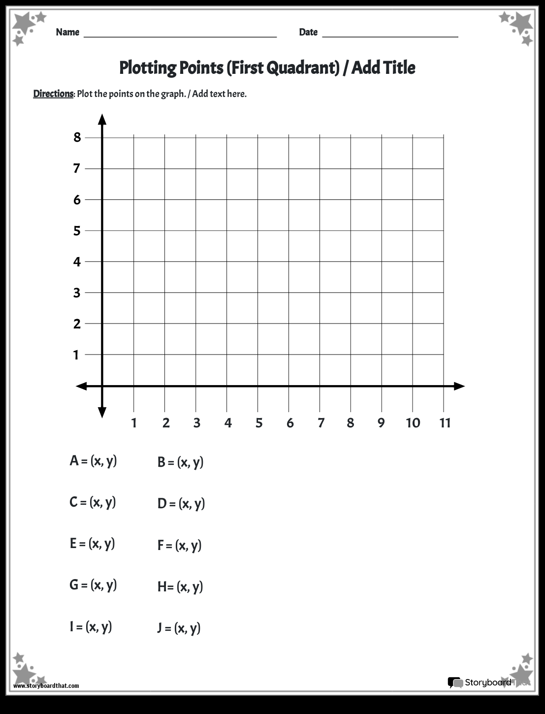 Storyboard That Create Coordinate Plane Worksheets Storyboard That Create Coordinate Plane Worksheets