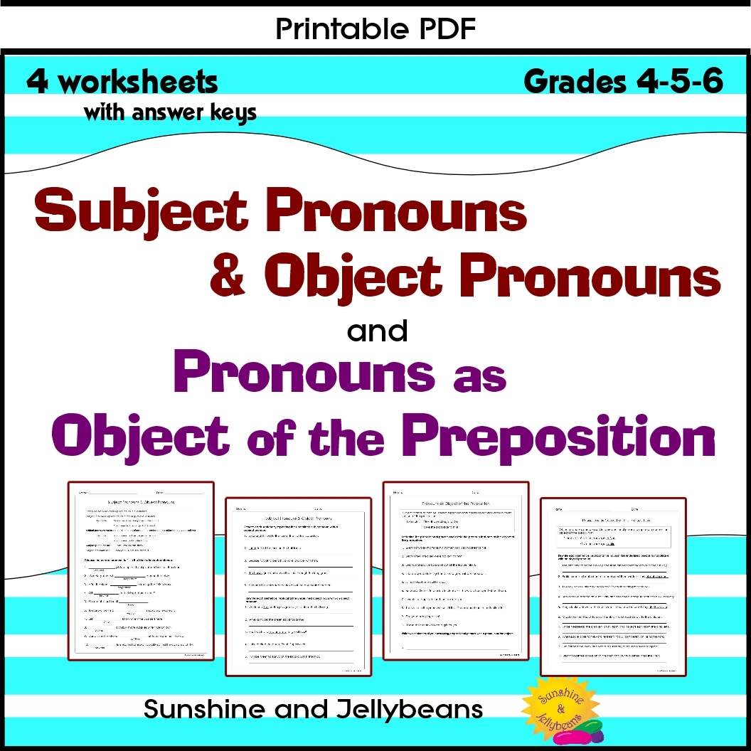 Subject Object Pronouns 4 Worksheets Grades 4 5 6 Great Practice Made By Teachers Subject Object Pronouns 4 Worksheets Grades 4 5 6 Great Practice Made By Teachers