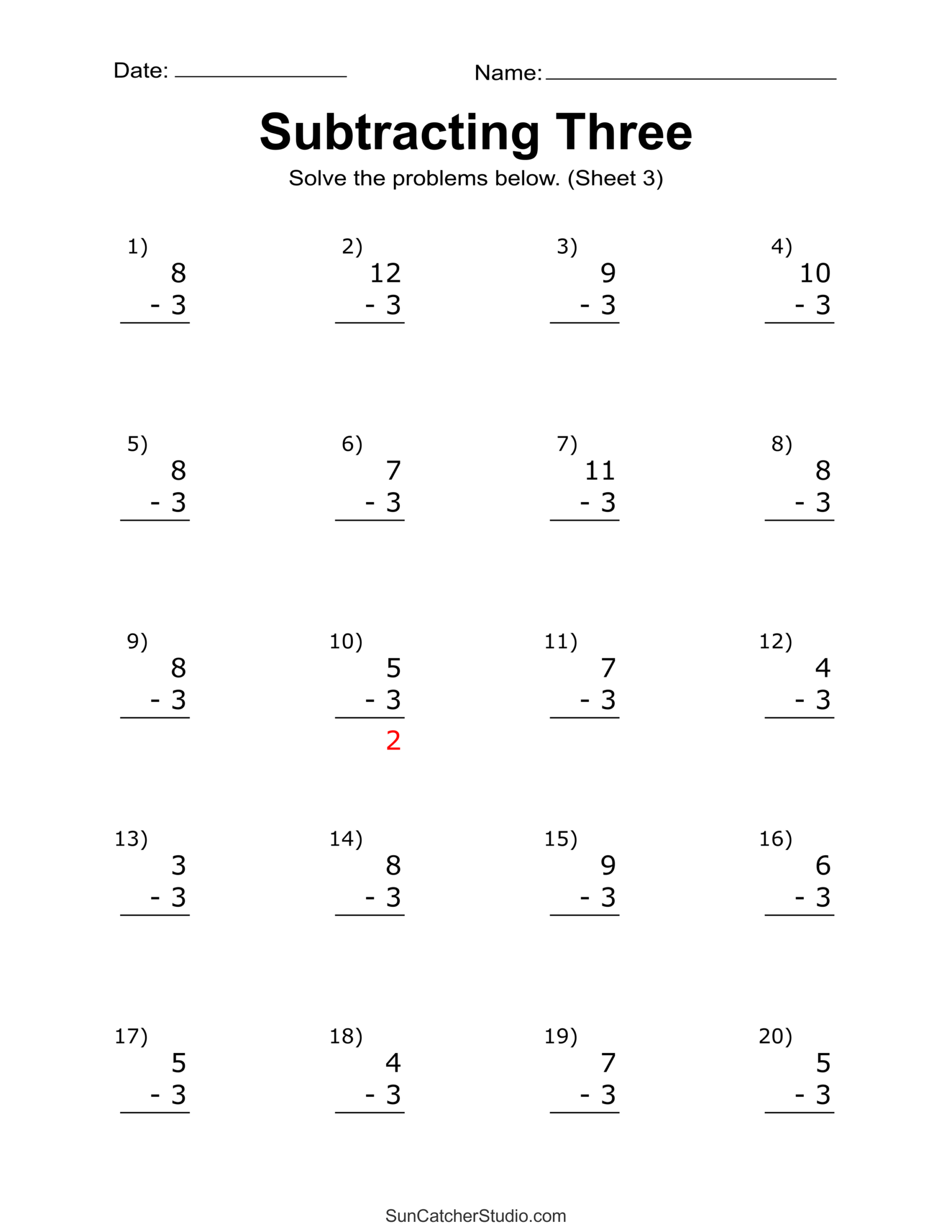 Subtraction Worksheets Free Printable Math Drills Free Printables Lettering SVG Files Tools Apps Third Grade Subtraction Worksheets
