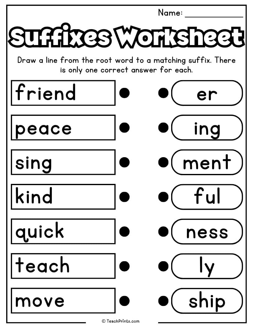 Prefixes Suffixes Worksheets Free From Storyboard That