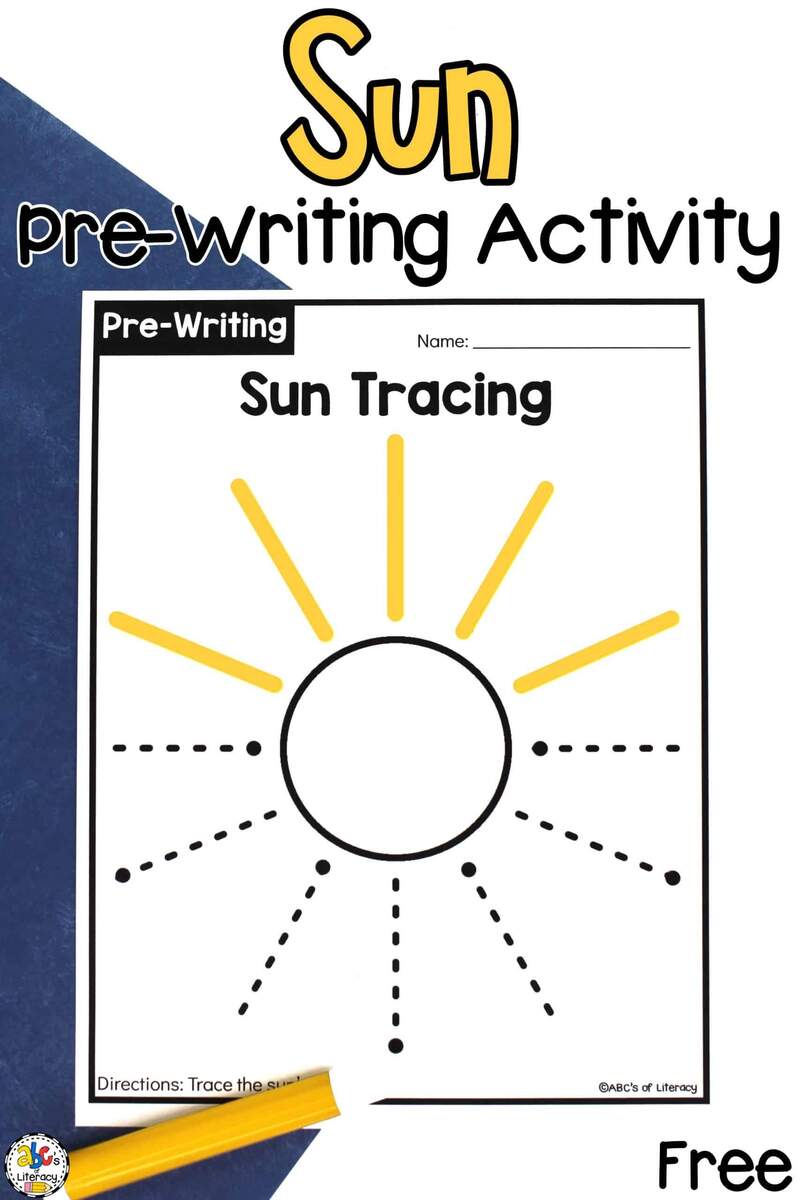 Sun Tracing Worksheets Pre Writing Activity For Preschoolers Free Printable Pre Writing Fall Preschool Worksheets