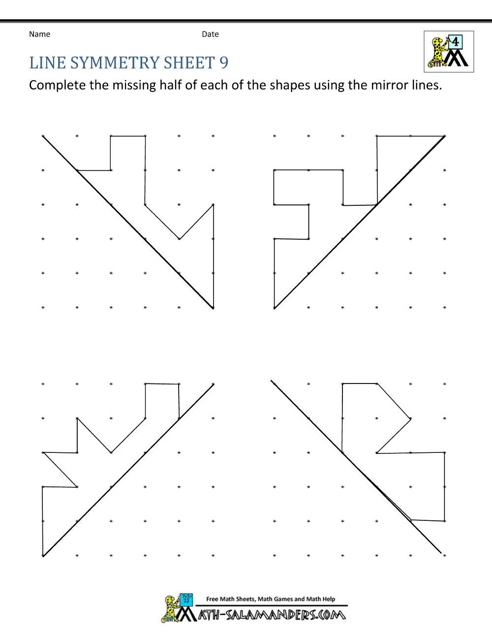 Symmetry Worksheets Symmetry Worksheets