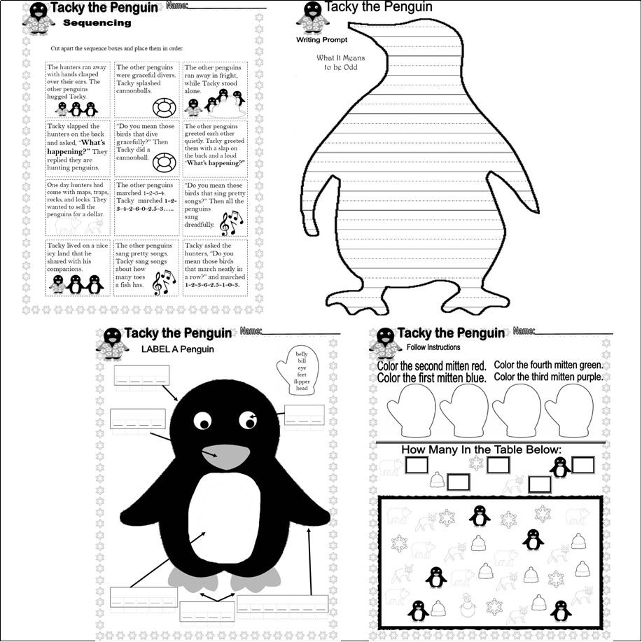 Tacky The Penguin Winter Book Study Companion Reading Comprehension Literacy Worksheets Set Classful Tacky The Penguin Winter Book Study Companion Reading Comprehension Literacy Worksheets Set Classful
