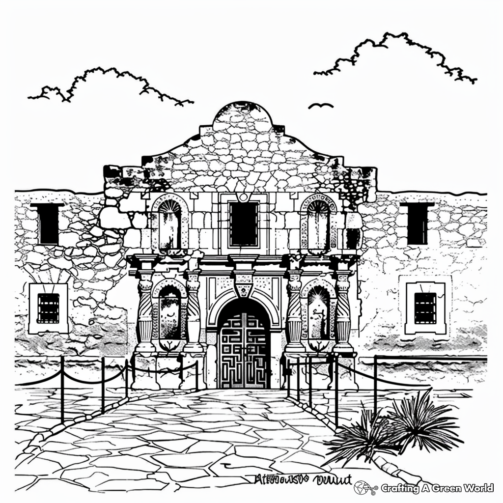 The Alamo Coloring Pages Free Printable The Alamo Coloring Pages Free Printable