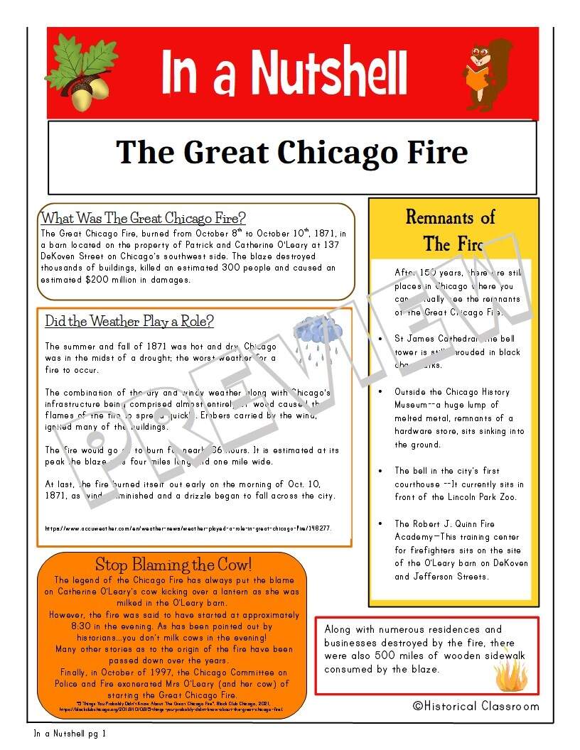 The Great Chicago Fire A Phoenix From The Ashes Made By Teachers The Great Chicago Fire A Phoenix From The Ashes Made By Teachers
