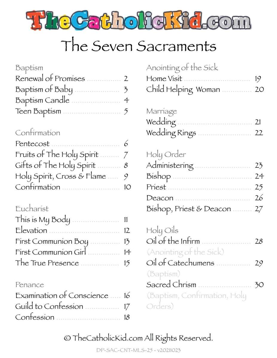 The Seven Sacraments Download Pack TheCatholicKid 7 Sacraments Word Search WordMint