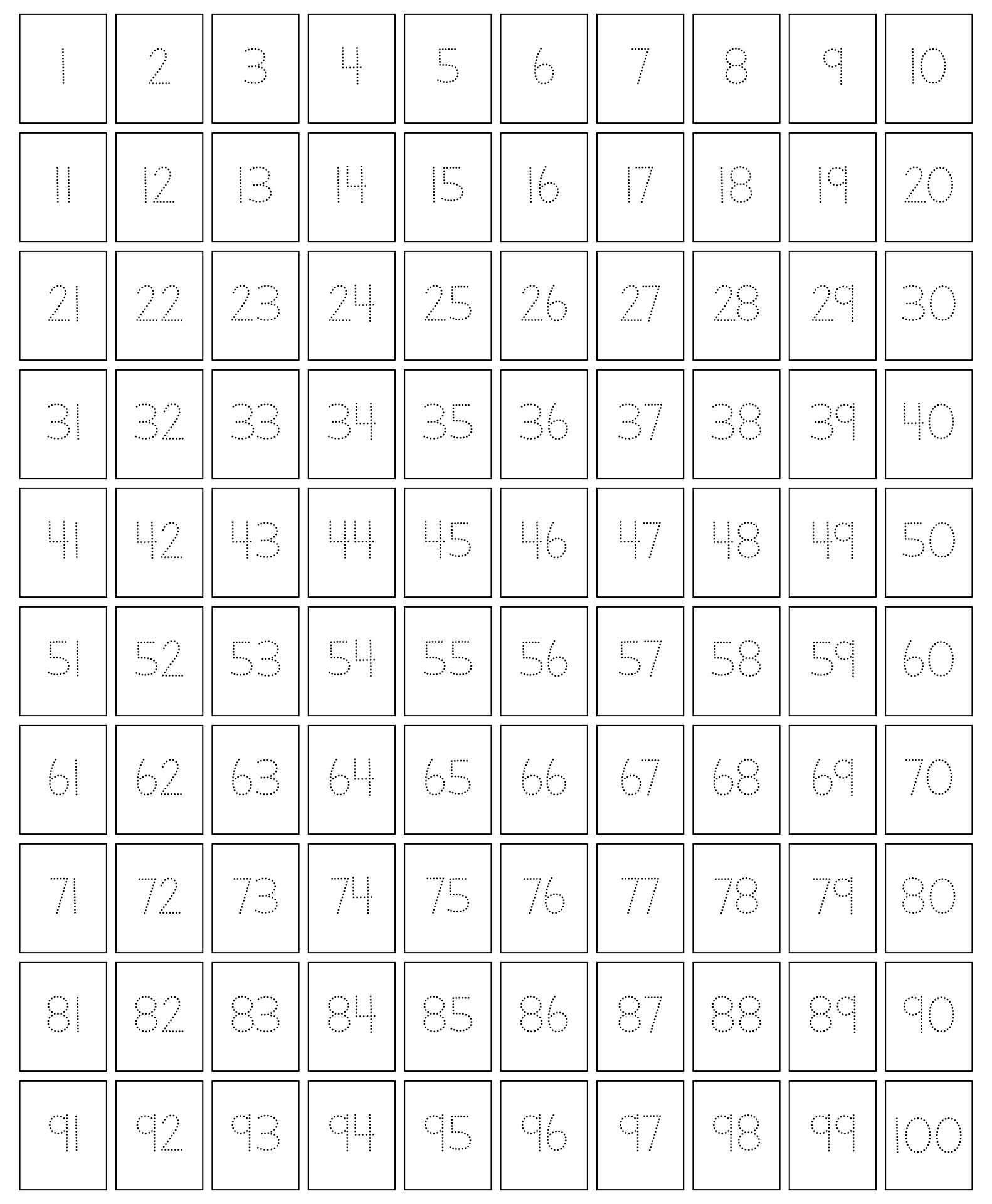 Traceable 100 Chart 11 Free PDF Printables Printablee Traceable 100 Chart 11 Free PDF Printables Printablee