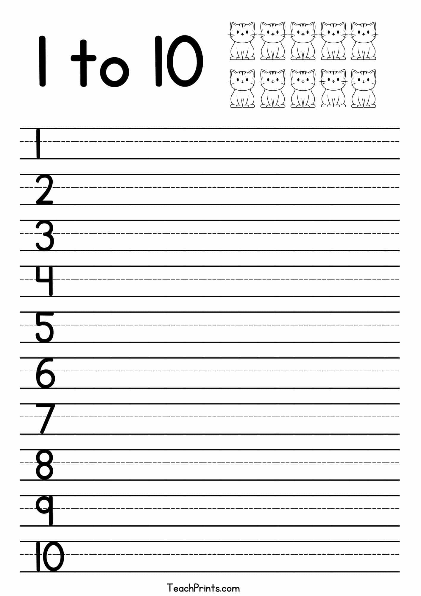 Tracing Numbers 1 10 Worksheets Free Printable Pdfs Teach Prints Tracing Numbers 1 20 Worksheets Free Printable Pdfs Teach Prints