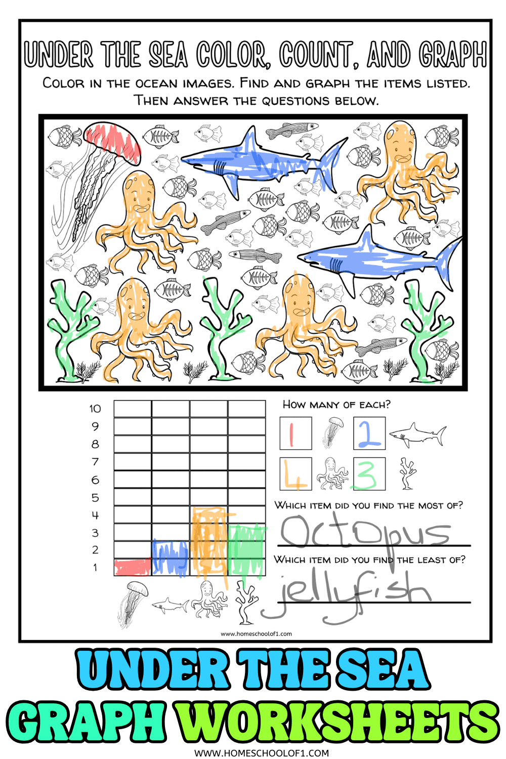 Under The Sea Graphing Worksheet 3 Free Printables Under The Sea Graphing Worksheet 3 Free Printables