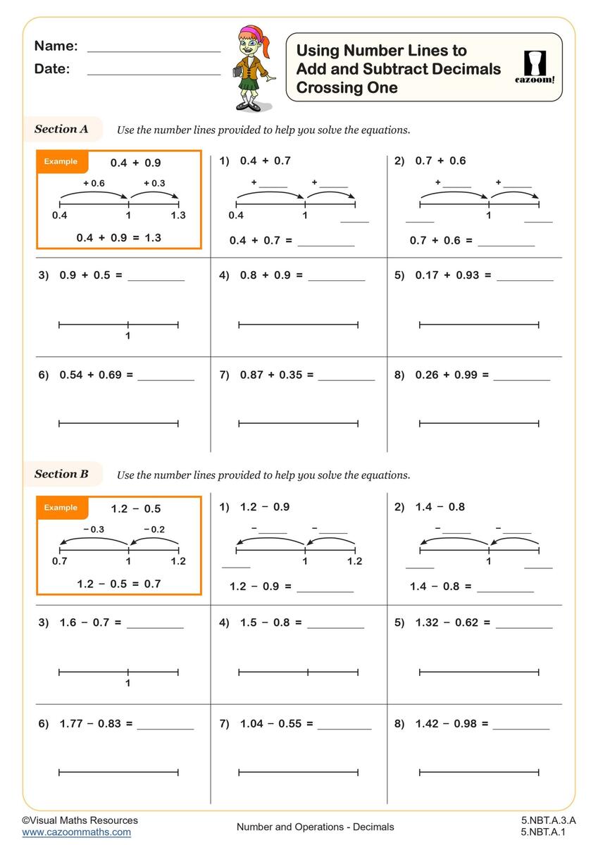 Free Adding Decimals Worksheets Teach Prints