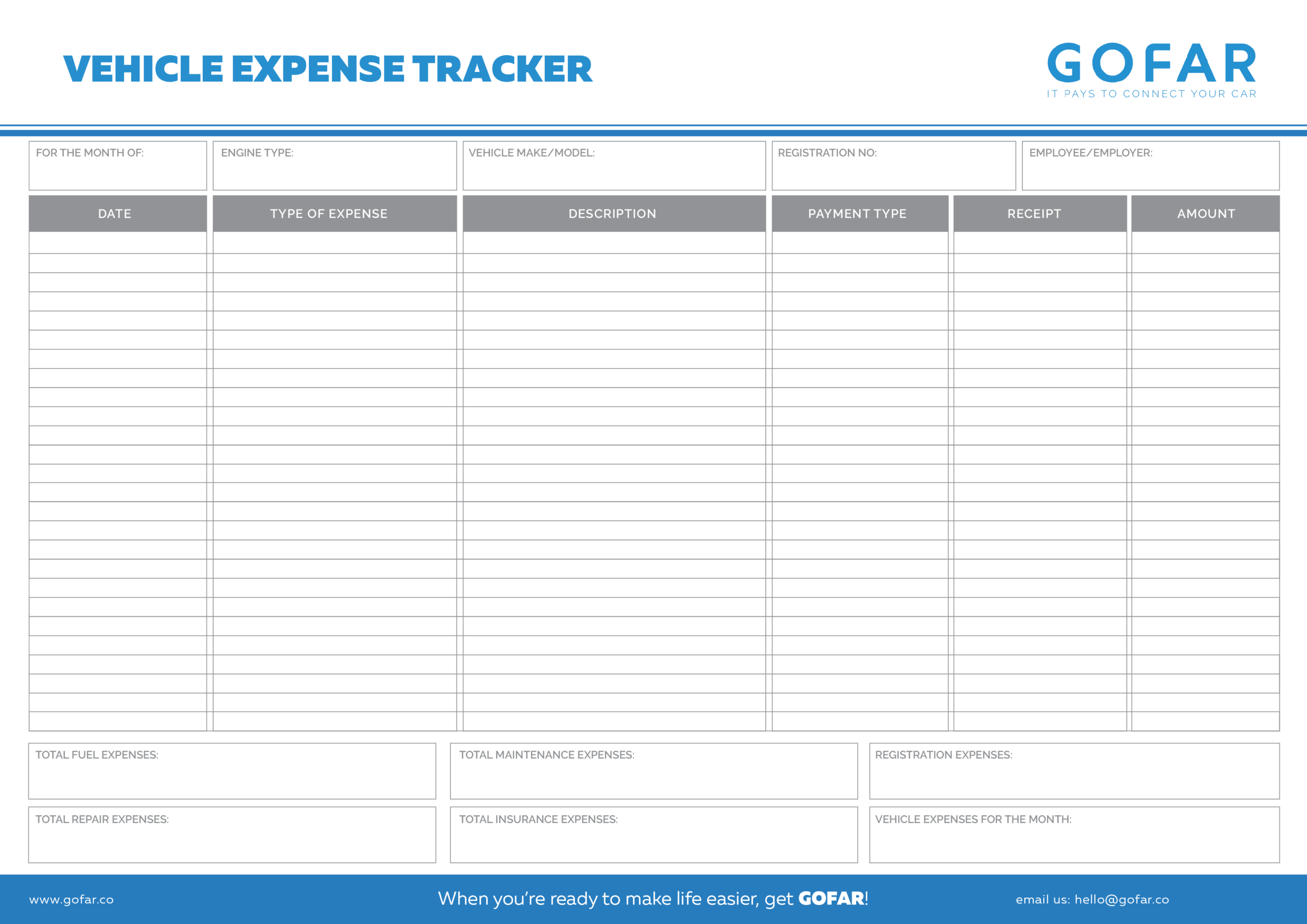Vehicle Expense Tracker Manage Your Car Expenses Easily