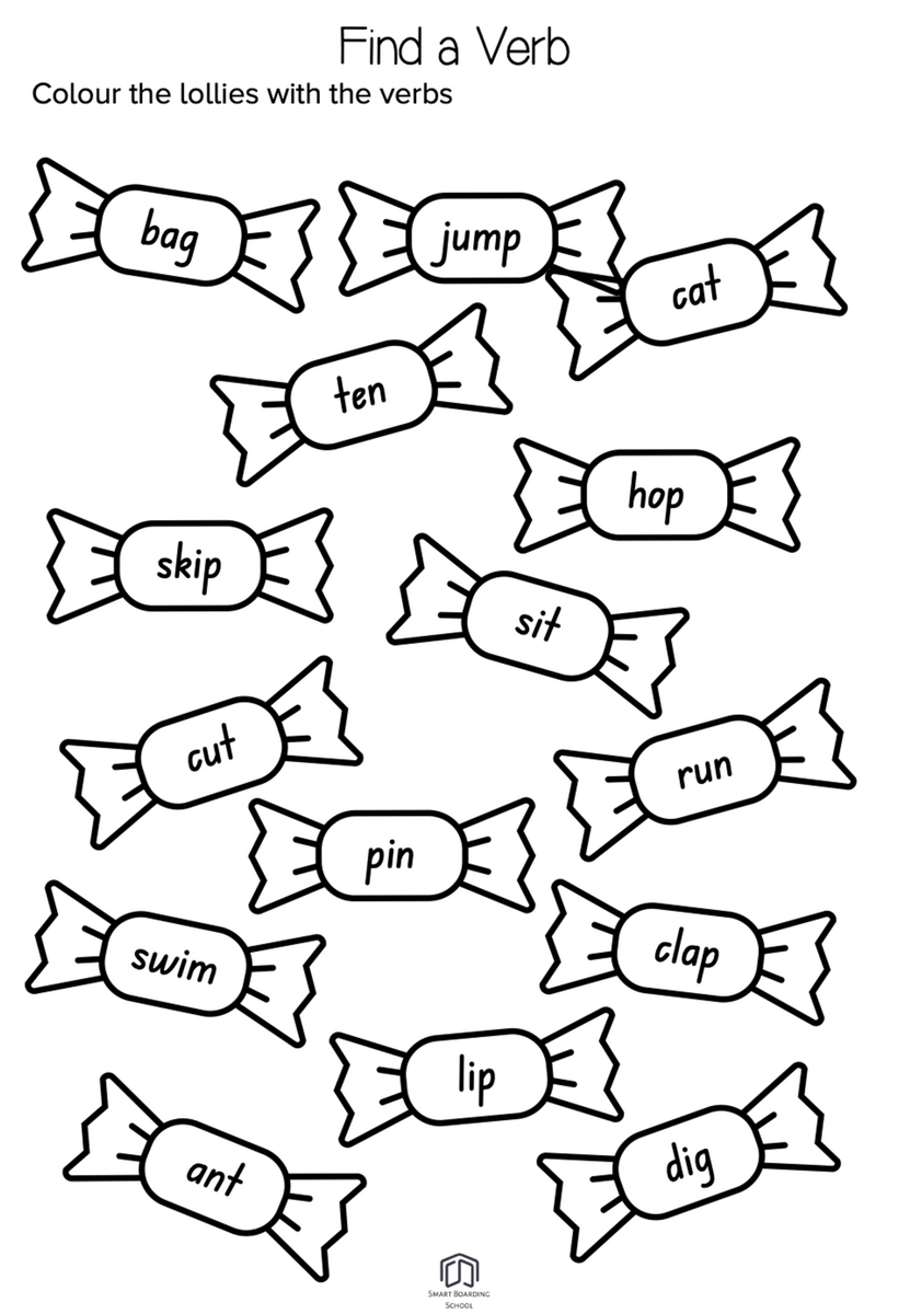 Verbs Worksheet Verbs Worksheet