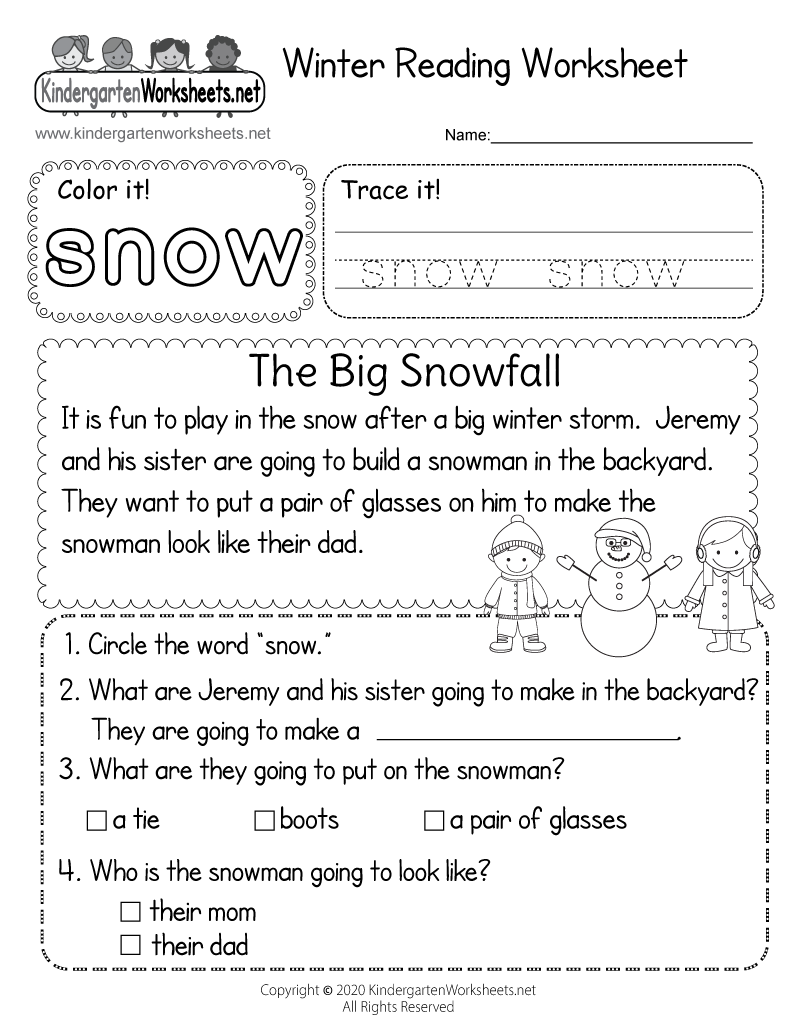 Winter Reading Worksheet Free Printable Digital PDF Winter Reading Worksheet Free Printable Digital PDF