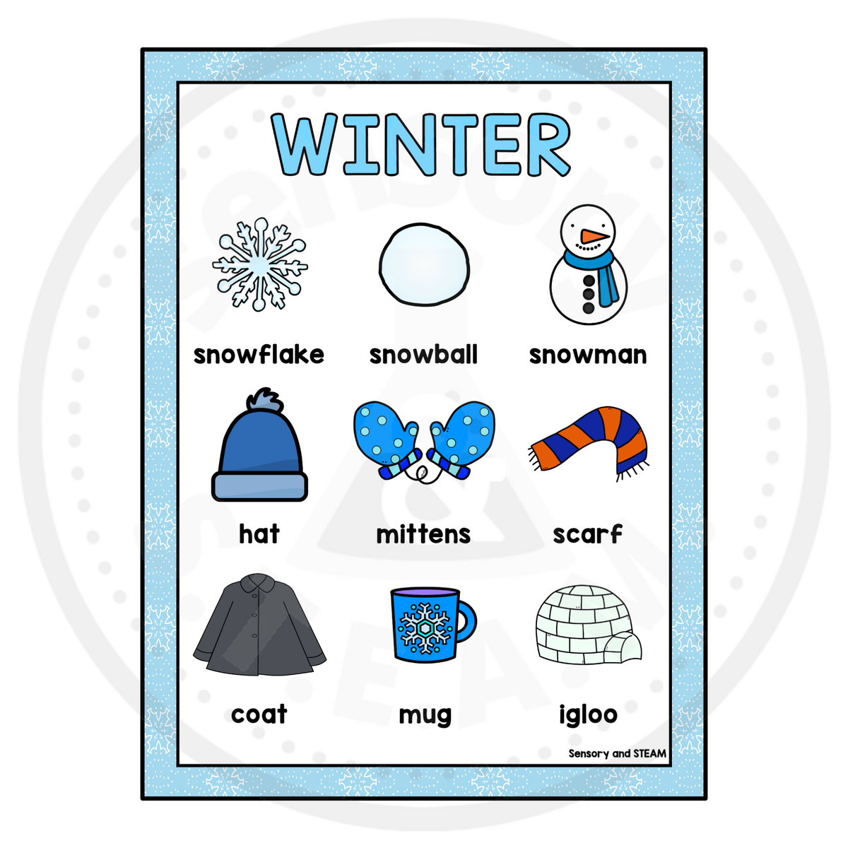 WINTER VOCABULARY PAGE FREEBIE Word Wall Pocket Charts Tracing Sheet Vocab Made By Teachers Fall Word Wall Activities Pre K Printable Fun