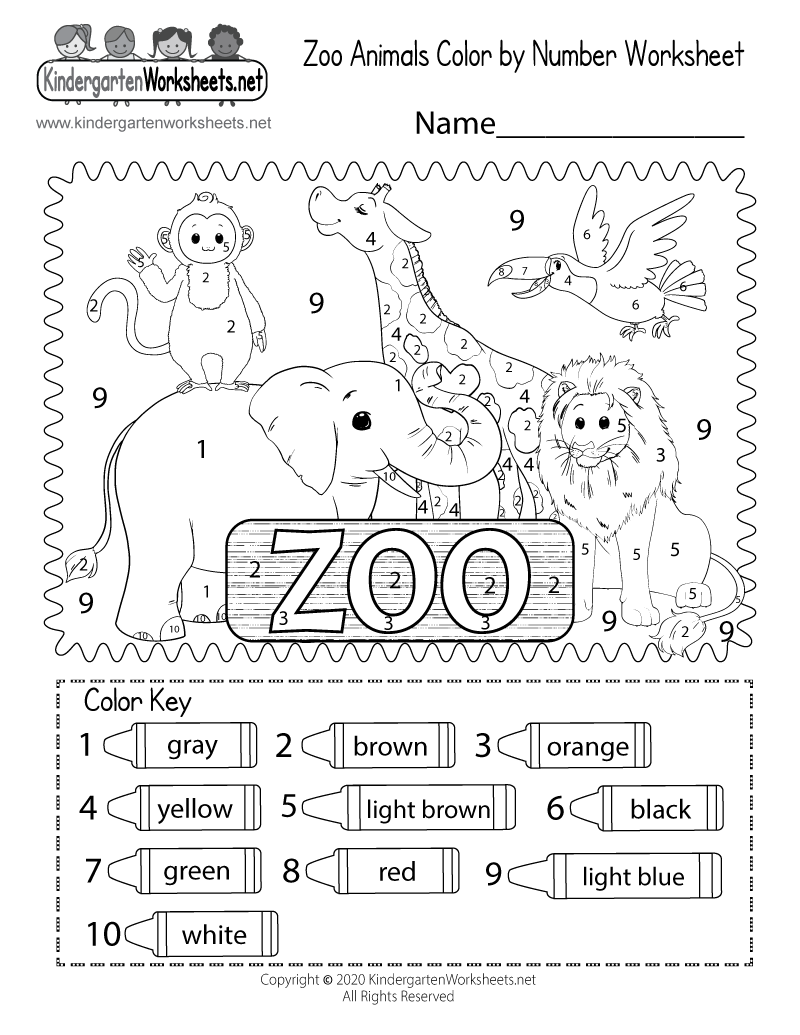 Zoo Animals Color By Number Worksheet Free Printable Digital PDF Zoo Animals Color By Number Worksheet Free Printable Digital PDF