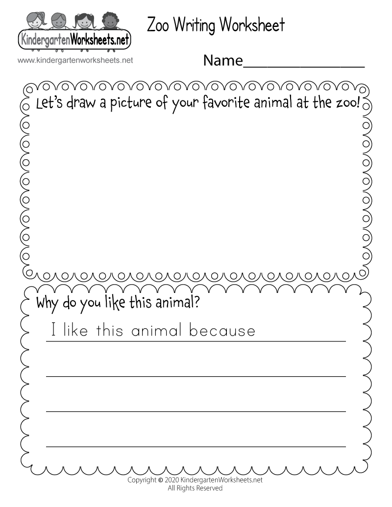 Zoo Writing Worksheet Free Printable Digital PDF Free Custom Printable Handwriting Worksheet Templates Canva